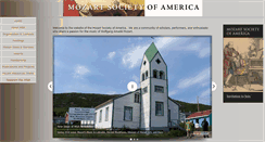 Desktop Screenshot of mozartsocietyofamerica.org